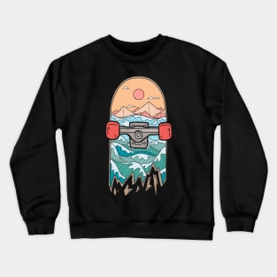 Broken ocean deck Crewneck Sweatshirt